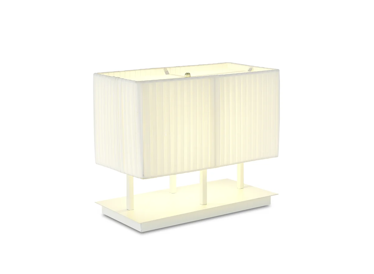One-Shade White Fabric Table Lamp lighting offer